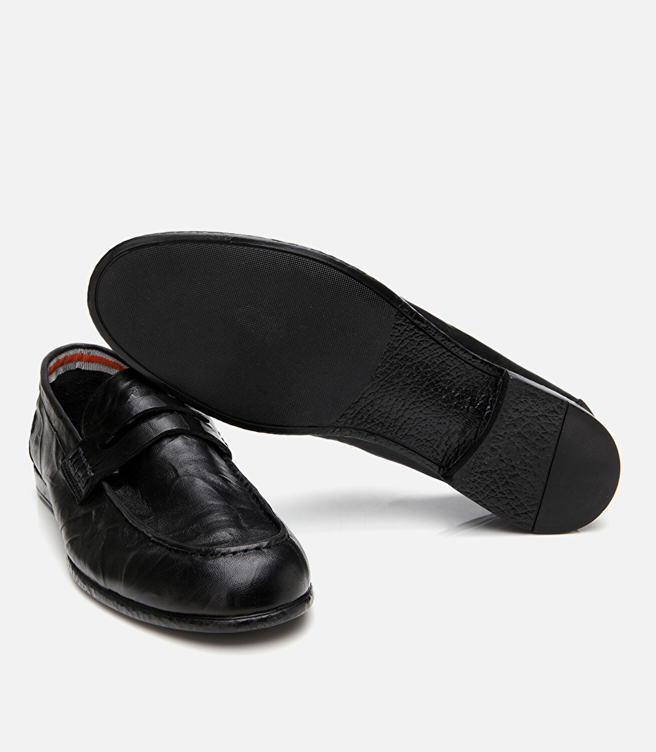 Erkek Deri Siyah Ultra Hafif Tabanlı Klasik Loafer