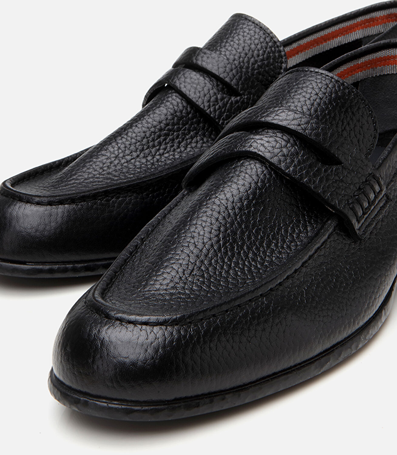 Erkek Deri Siyah Ultra Hafif Tabanlı Klasik Loafer