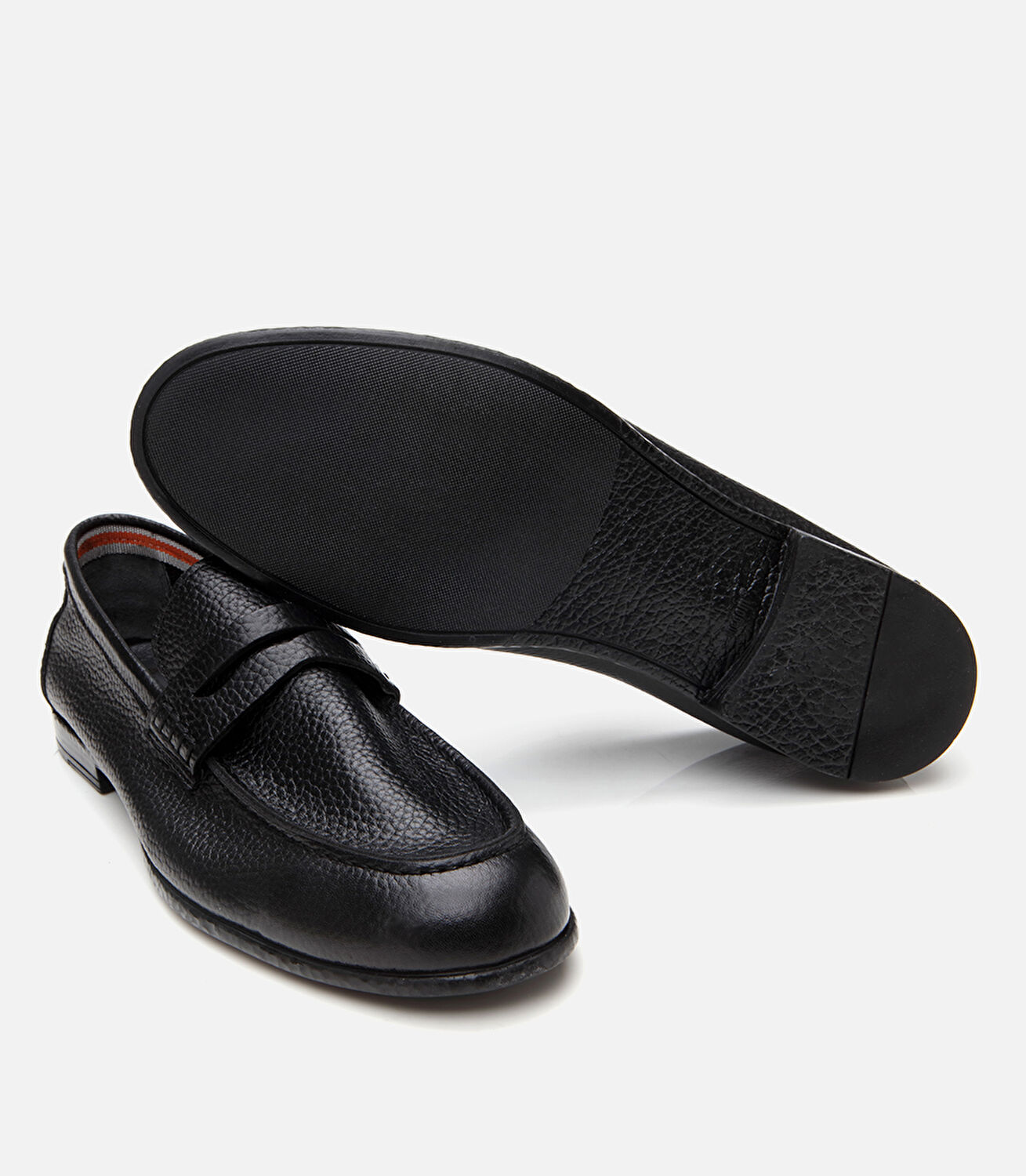 Erkek Deri Siyah Ultra Hafif Tabanlı Klasik Loafer