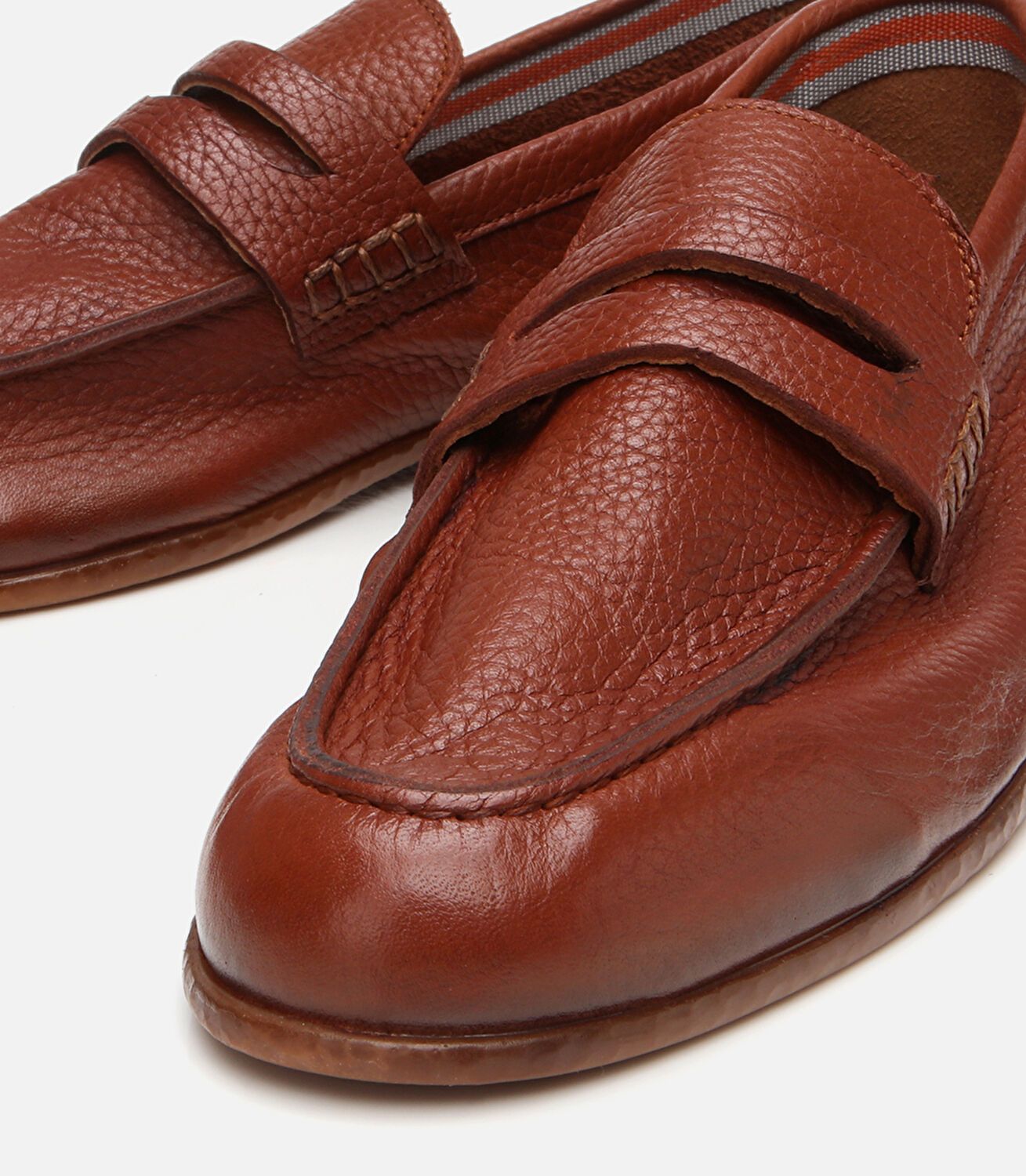 Erkek Deri Taba Ultra Hafif Tabanlı Klasik Loafer