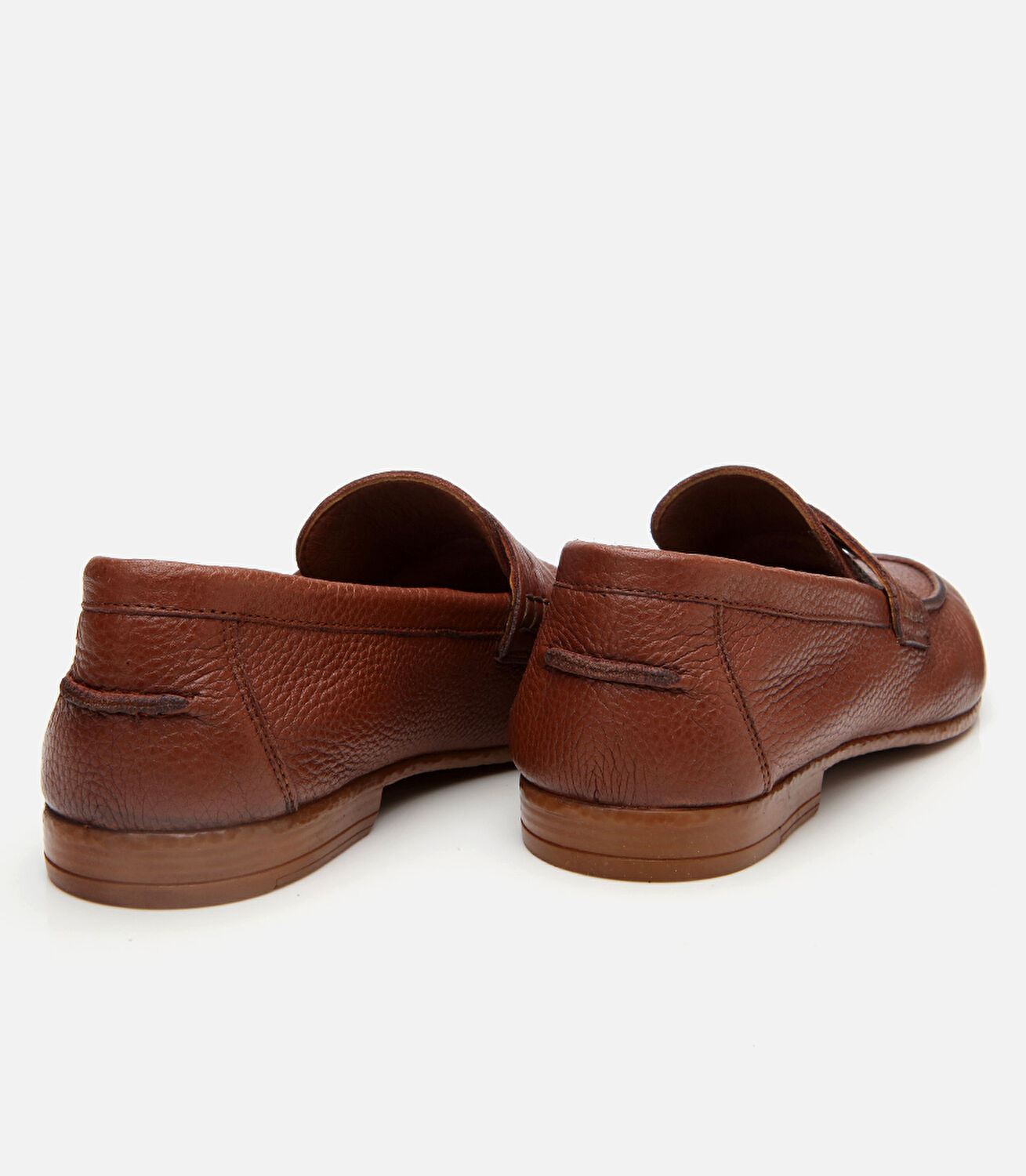 Erkek Deri Taba Ultra Hafif Tabanlı Klasik Loafer