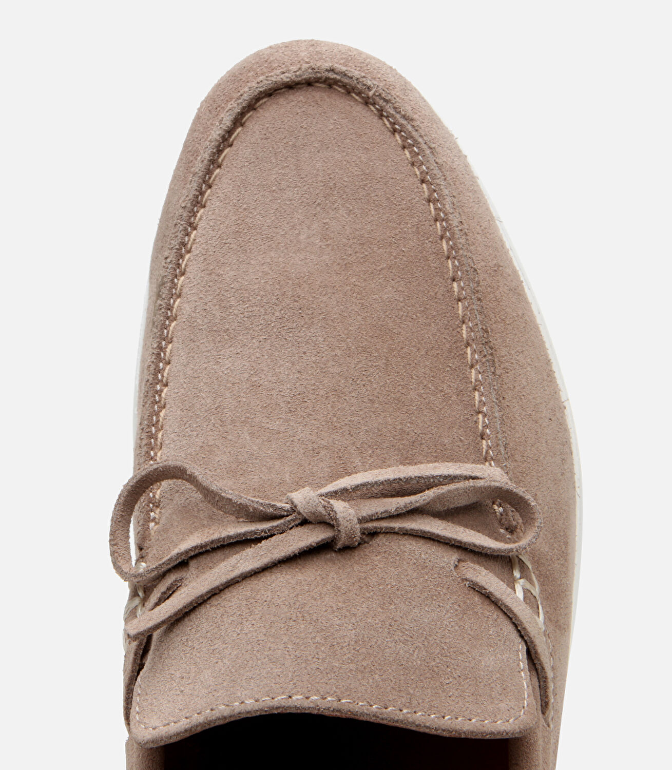 Erkek Süet Deri Bej Bağcıklı Loafer
