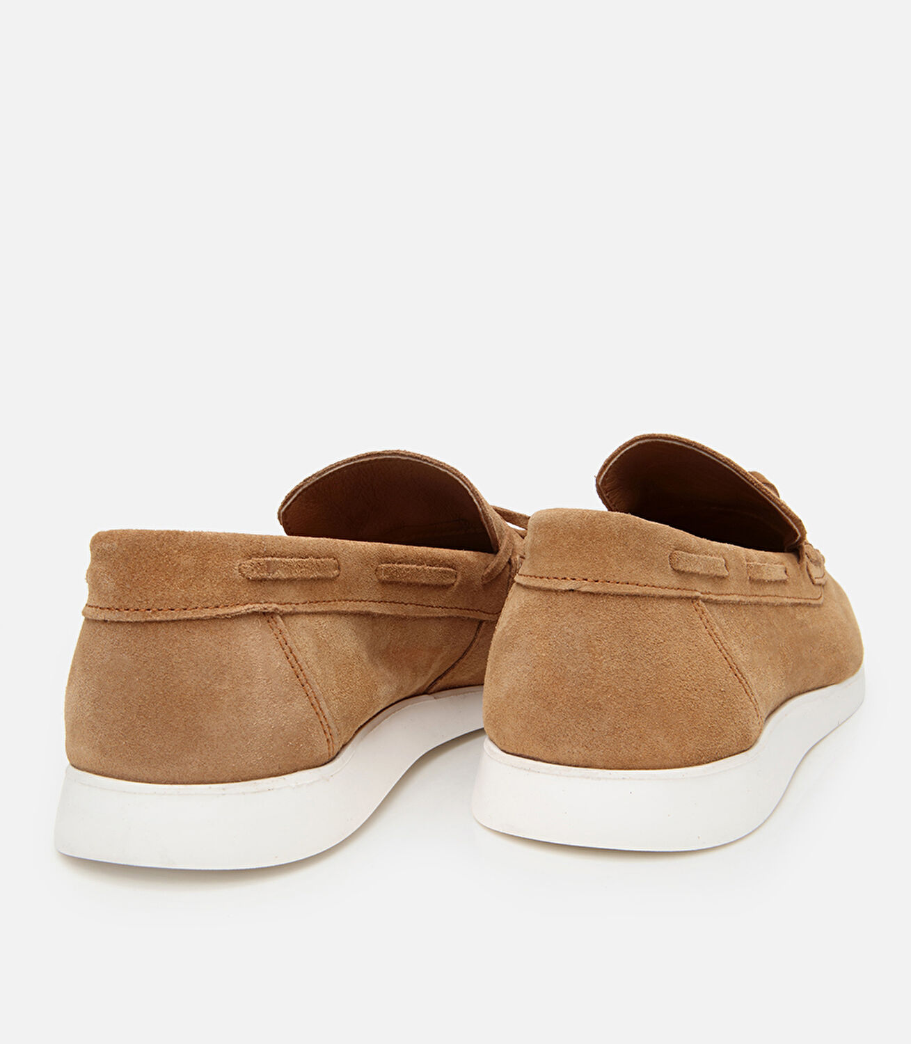 Erkek Süet Deri Taba Bağcıklı Loafer