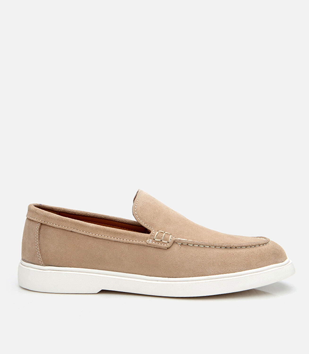 Erkek Süet Deri Bej Günlük Loafer