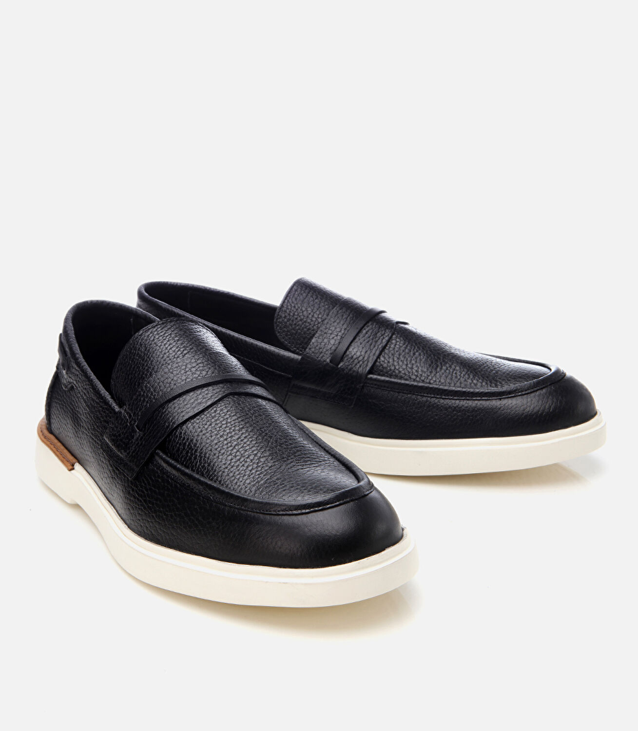 Erkek Deri Siyah Ultra Hafif Tabanlı Klasik Loafer