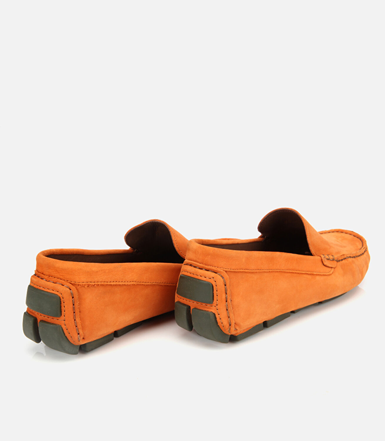 Erkek Nubuk Deri Turuncu Hafif Tabanlı Günlük Loafer
