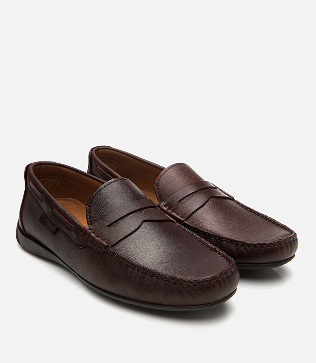 Erkek Deri Kahverengi Günlük Loafer
