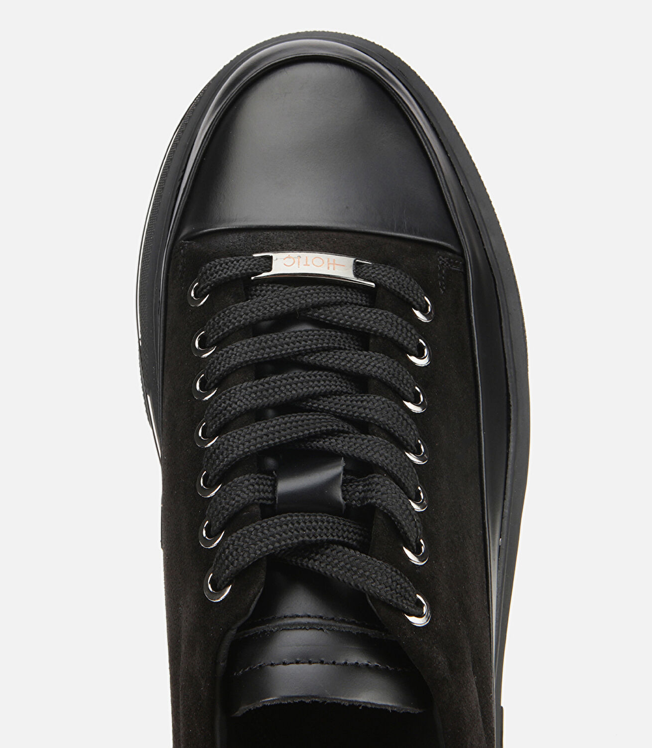 Erkek  Süet Deri Siyah Yüksek Tabanlı Spor Ayakkabı