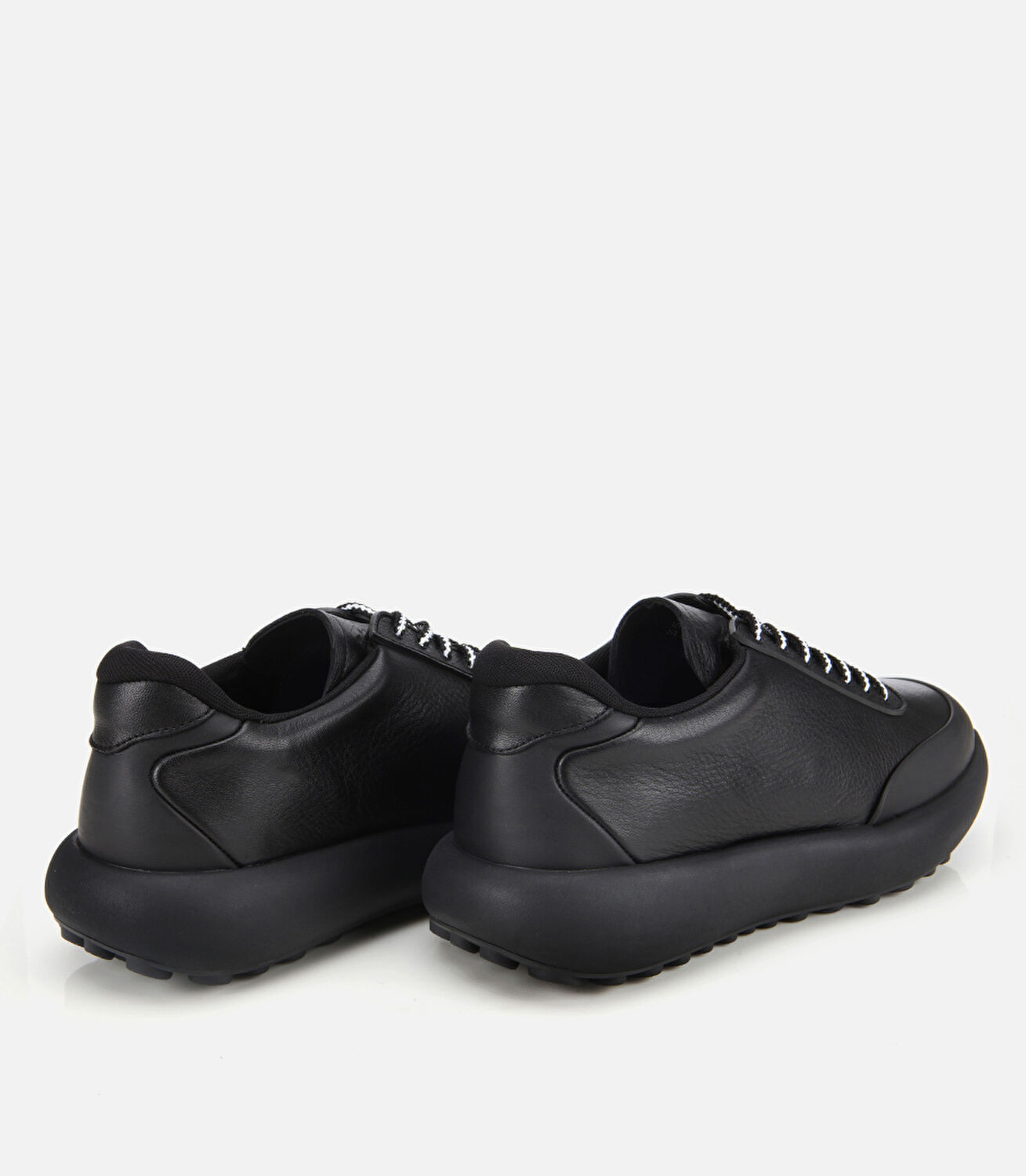 Erkek Deri Siyah Yumuşak Dokulu Spor Ayakkabı