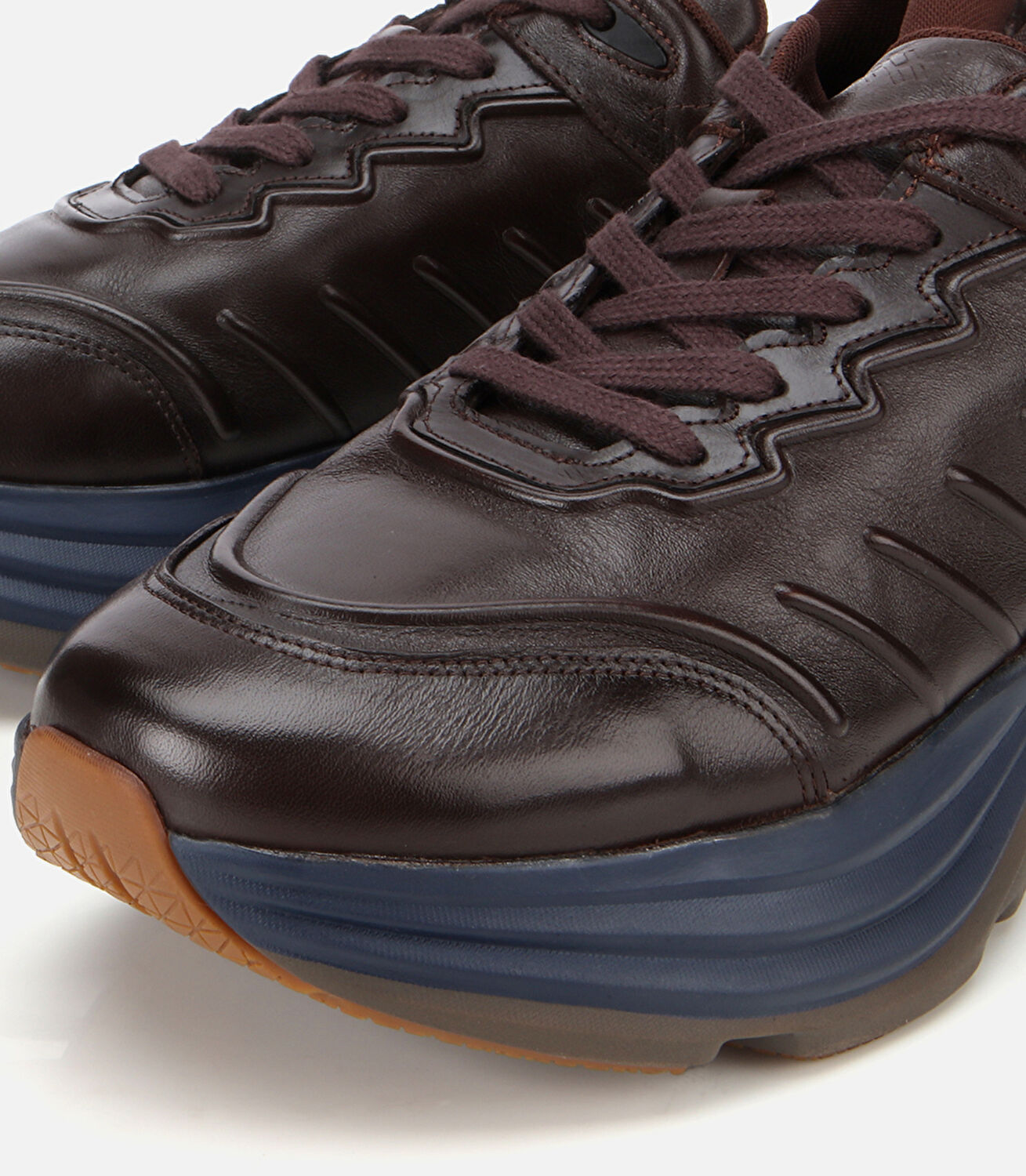 Erkek Deri Kahverengi Kalın Tabanlı Spor Ayakkabı