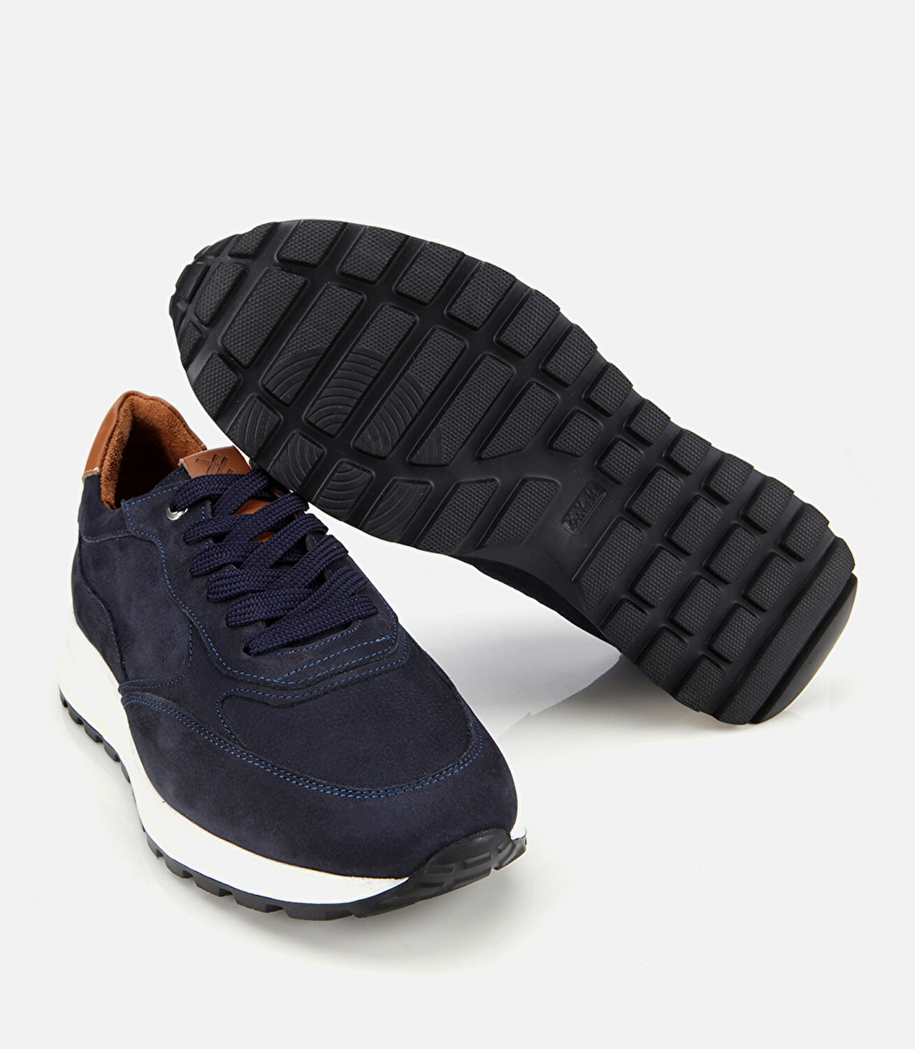 Erkek Deri Lacivert Spor Ayakkabı