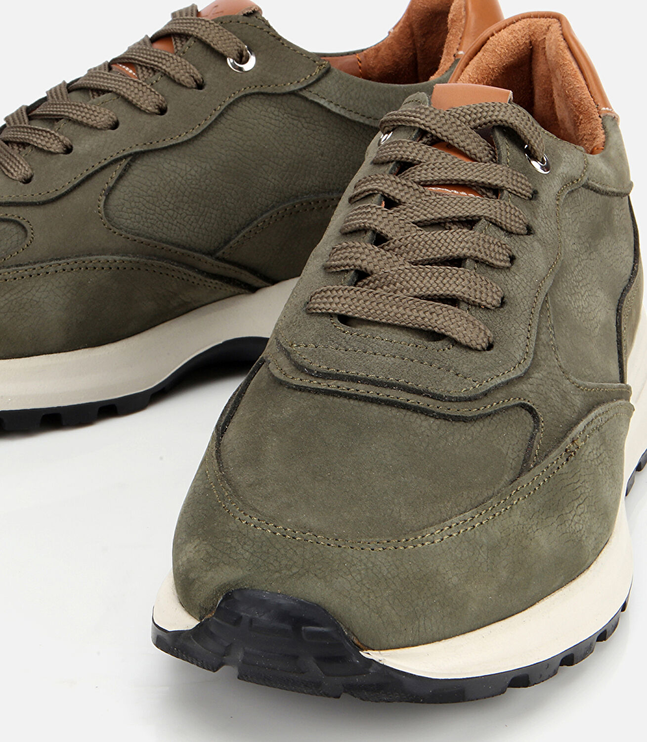 Erkek Deri Haki Spor Ayakkabı