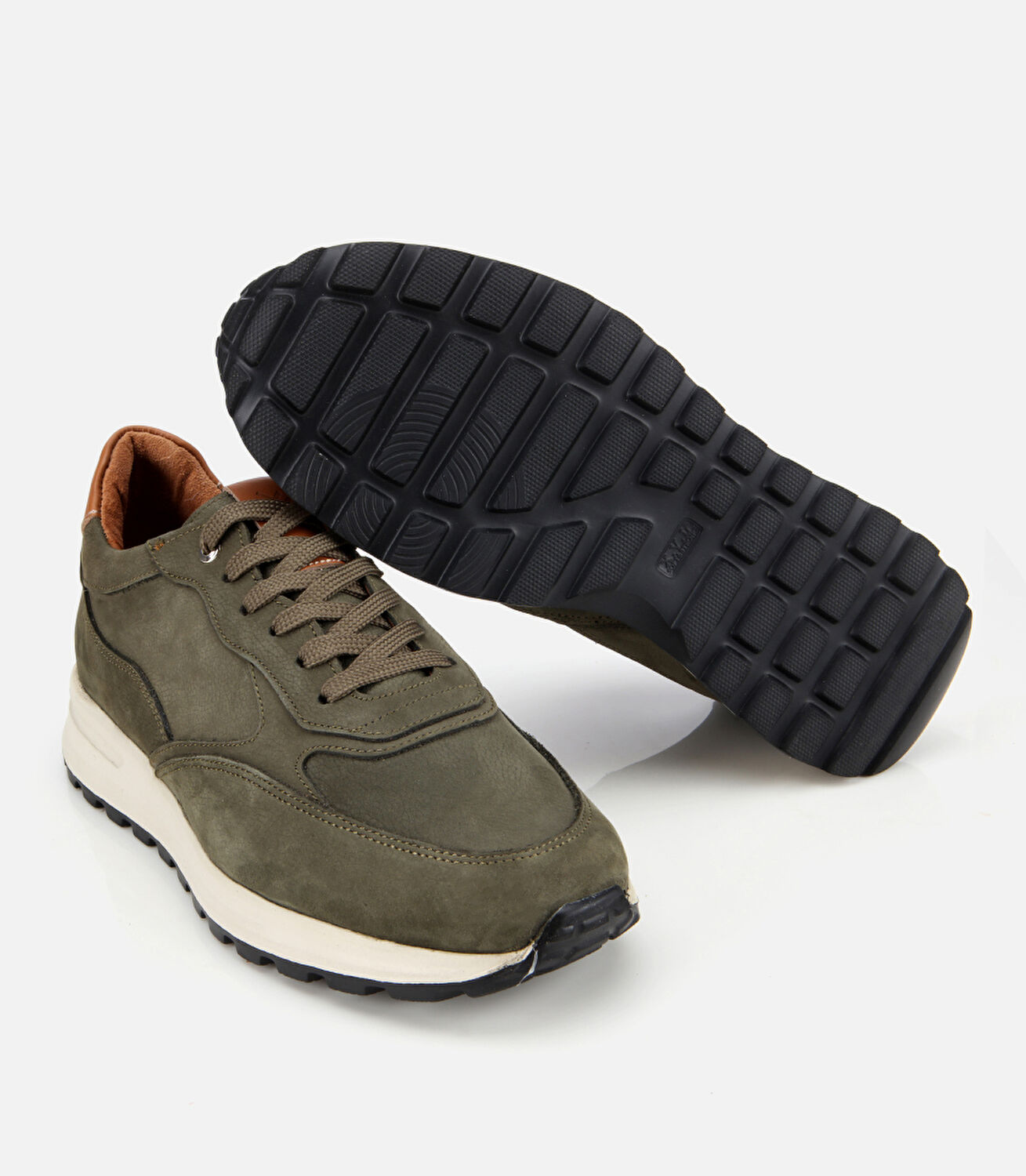 Erkek Deri Haki Spor Ayakkabı