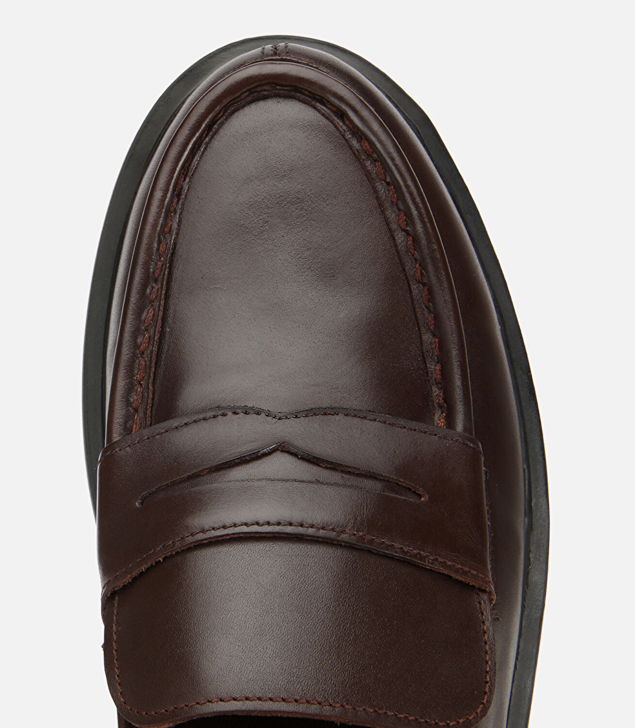 Erkek Deri Kahverengi Yüksek Tabanlı Klasik Loafer