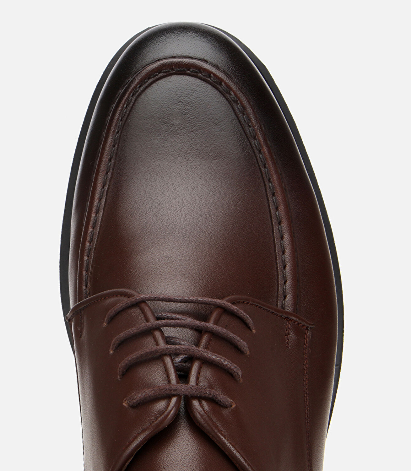 Erkek Deri Kahverengi Dikiş Detaylı Günlük Ayakkabı