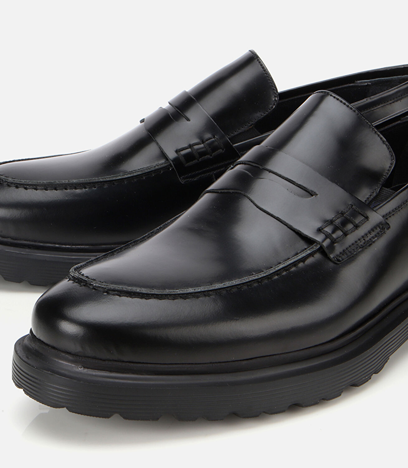 Erkek Açma Deri Siyah Klasik Loafer