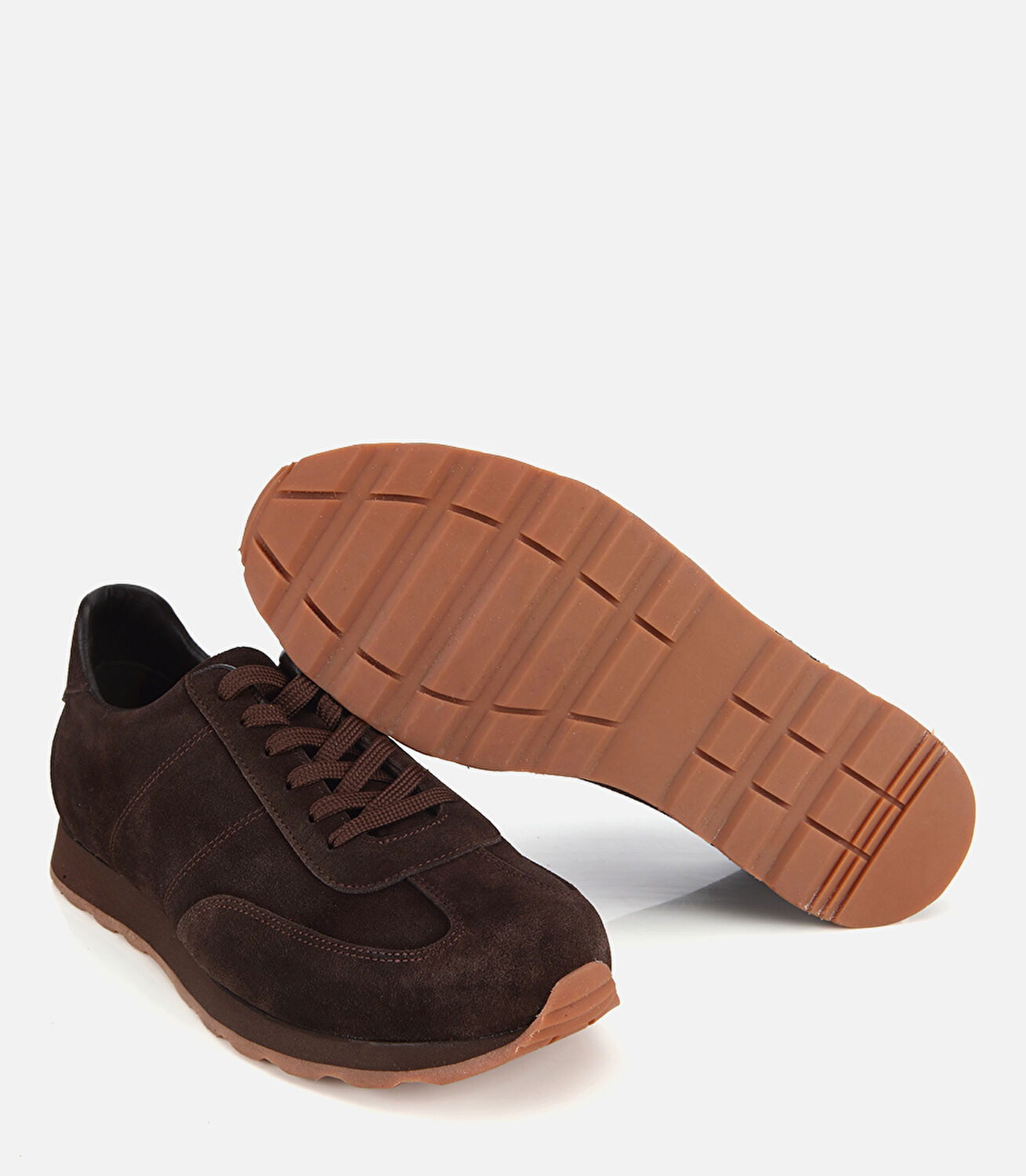 Erkek Süet Deri Kahverengi Spor Ayakkabı