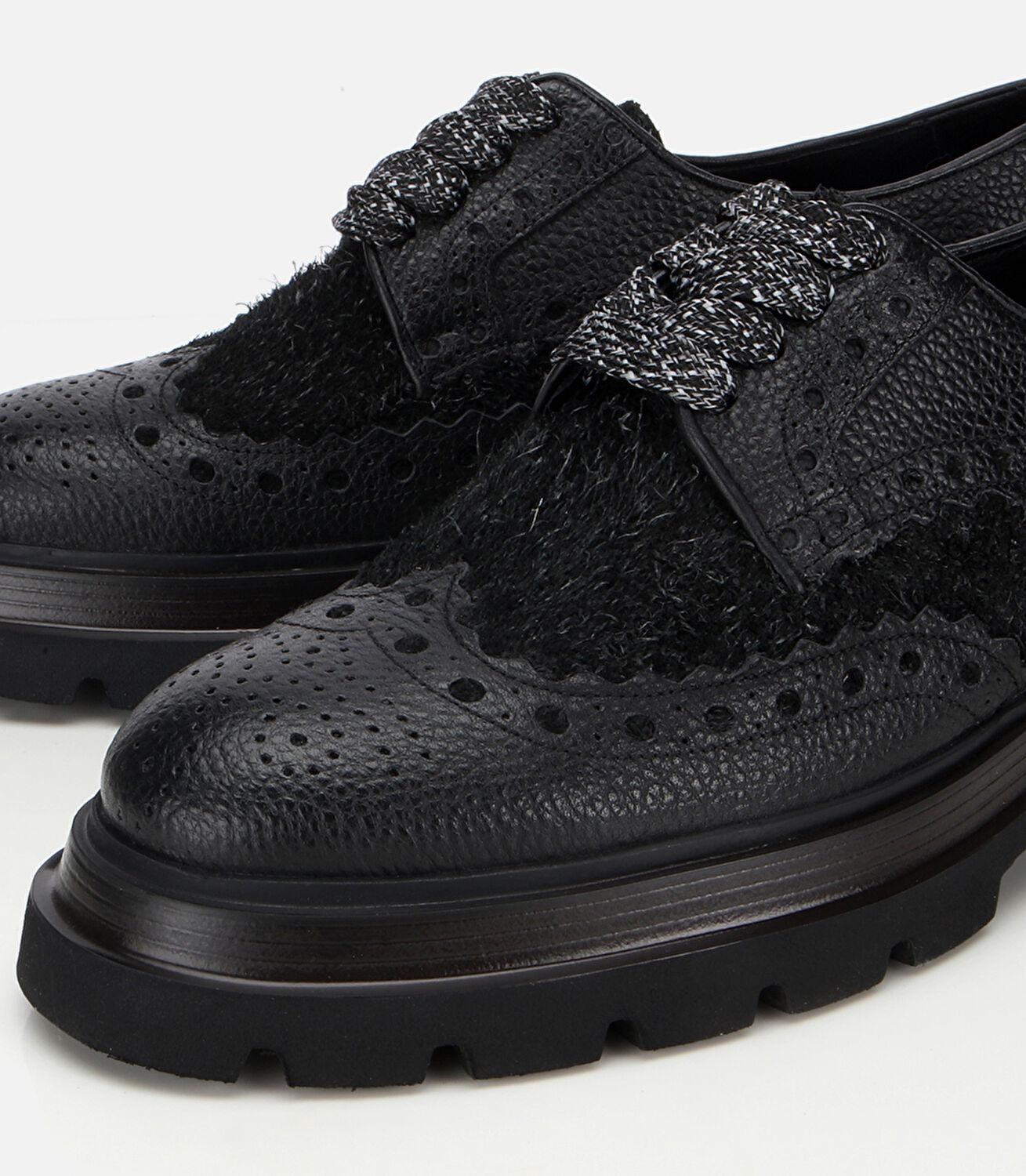 Erkek Deri Siyah Kırçıllı Yüksek Tabanlı Günlük Ayakkabı