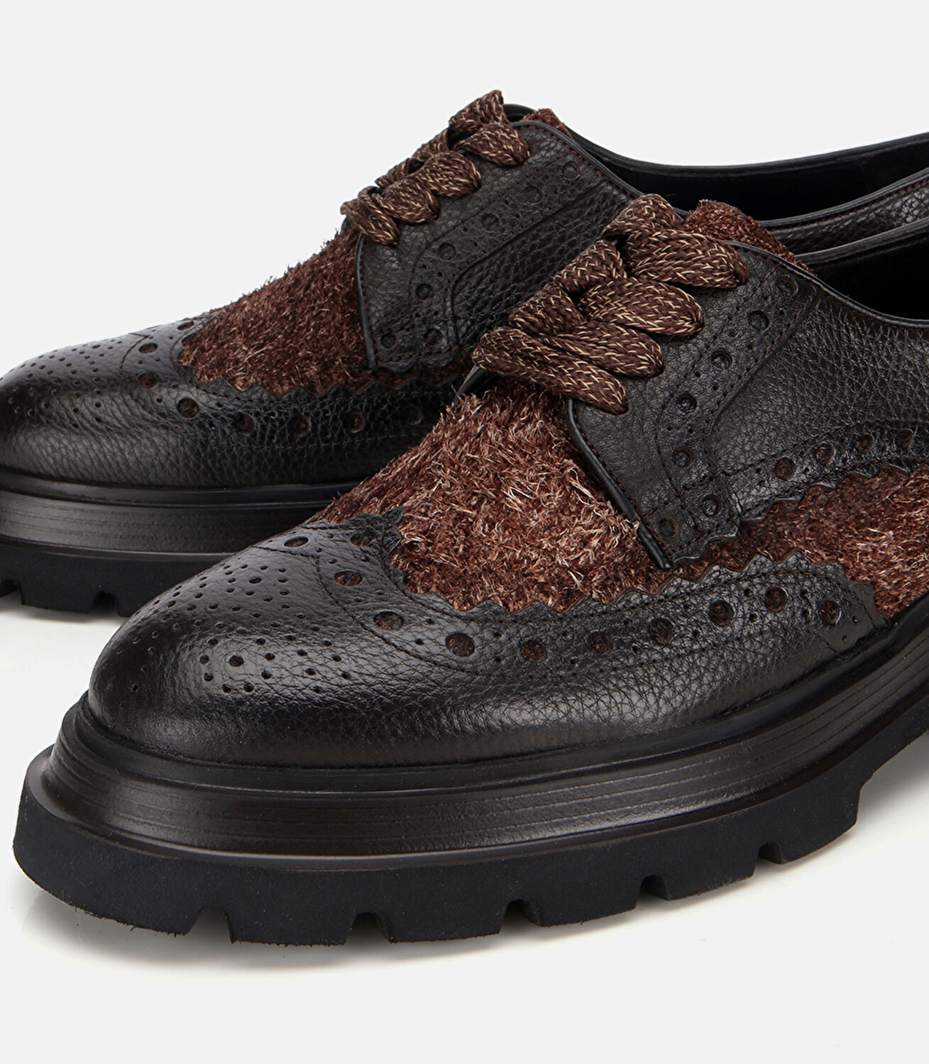 Erkek Deri Kahverengi Kırçıllı Yüksek Tabanlı Günlük Ayakkabı