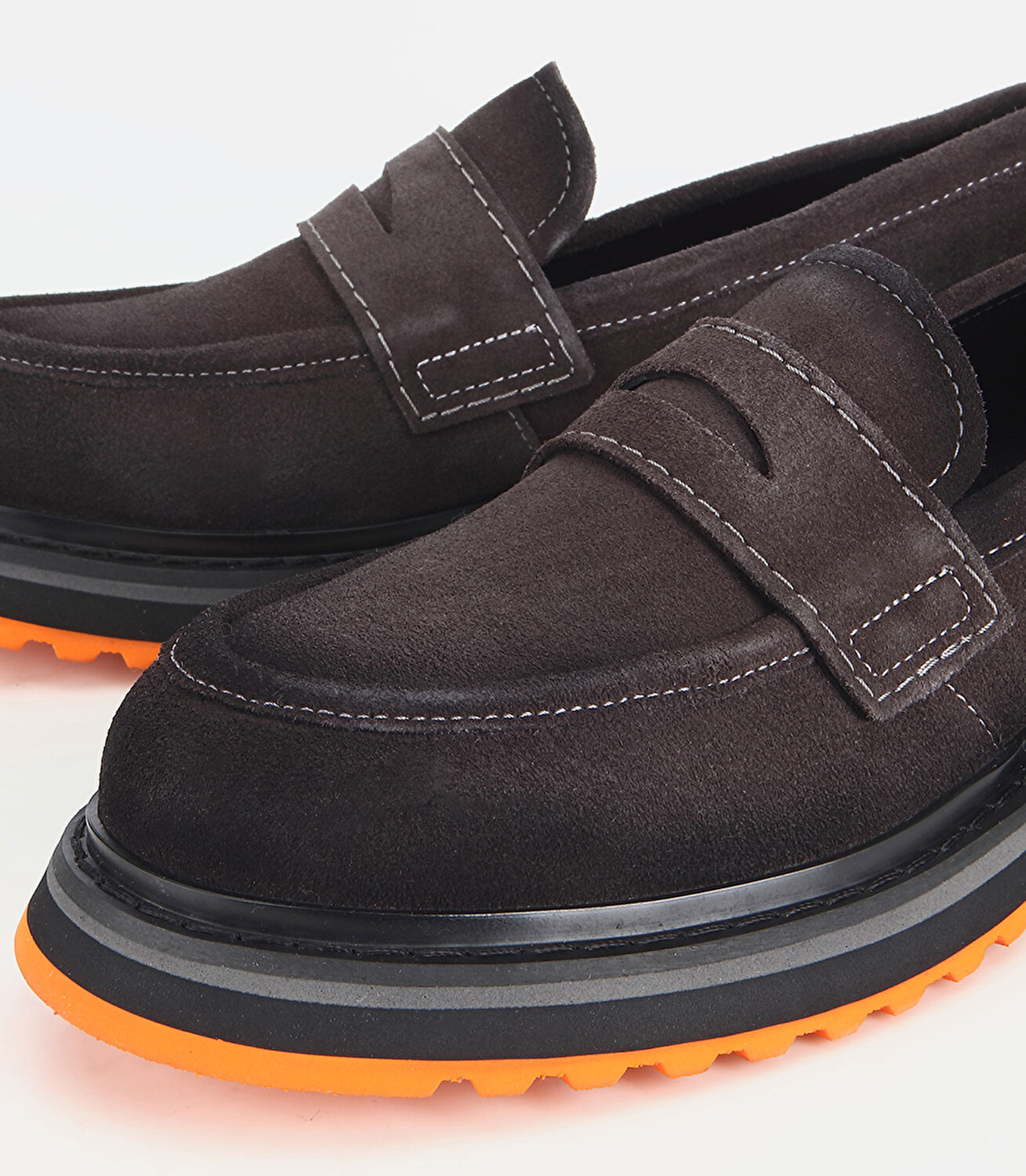 Erkek Süet Deri Gri Hafif Tabanlı Günlük Loafer