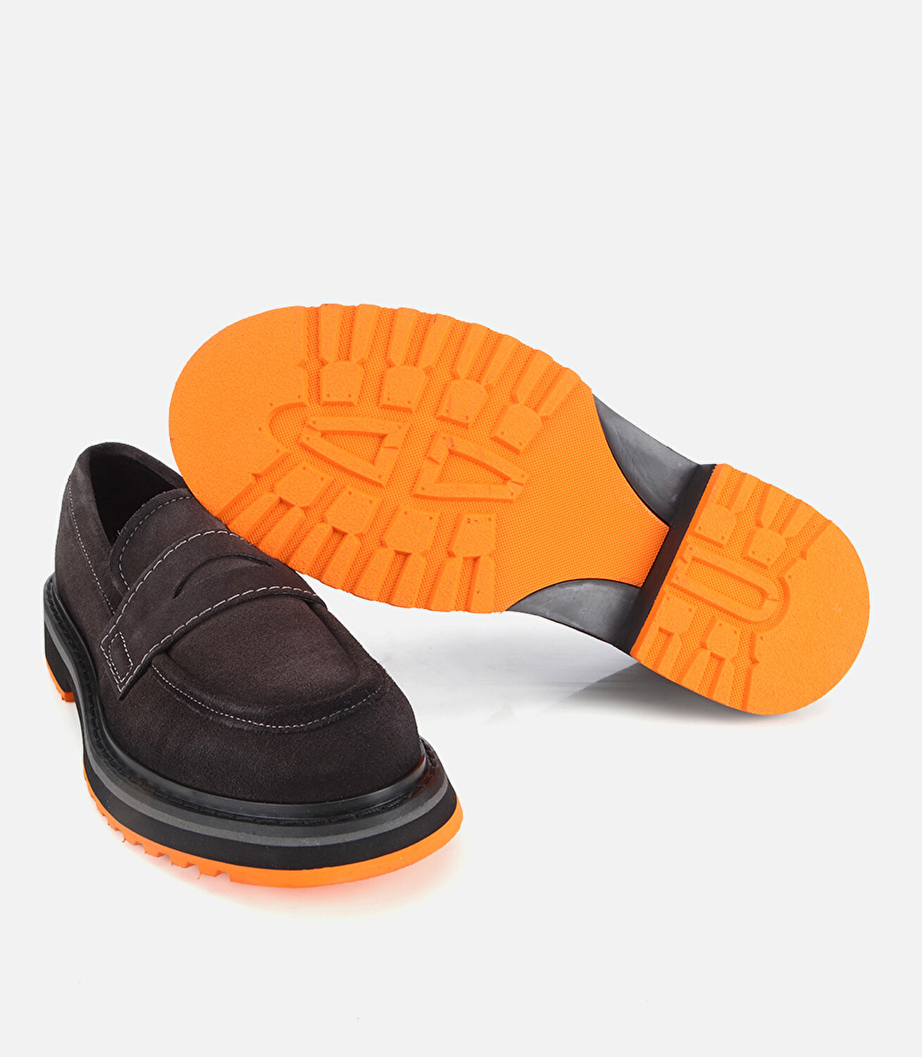 Erkek Süet Deri Gri Hafif Tabanlı Günlük Loafer