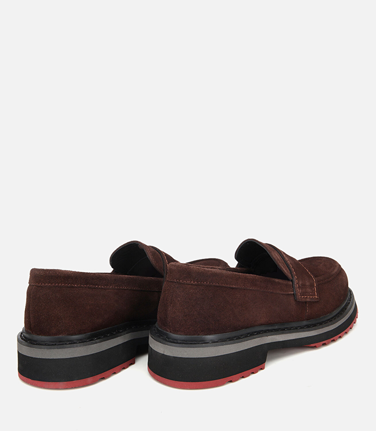 Erkek Süet Deri Kahverengi Hafif Tabanlı Günlük Loafer