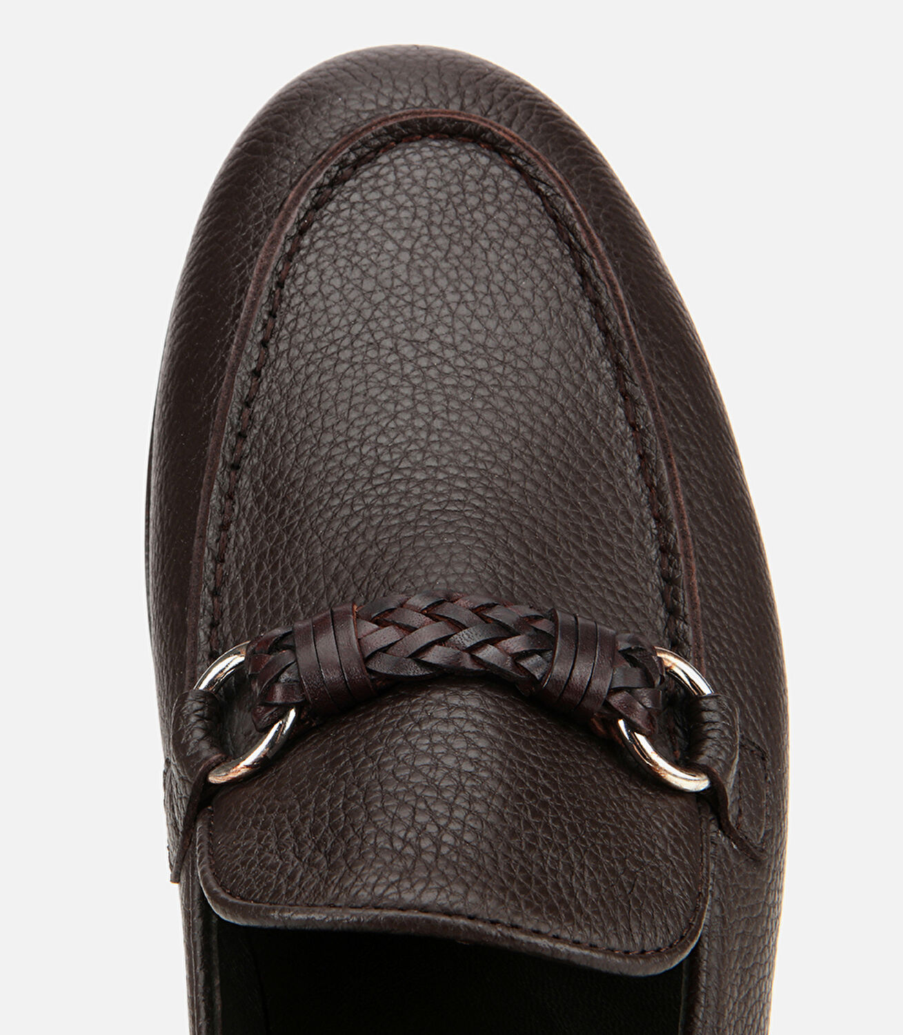 Erkek Deri Kahverengi Toka Detaylı Klasik Loafer