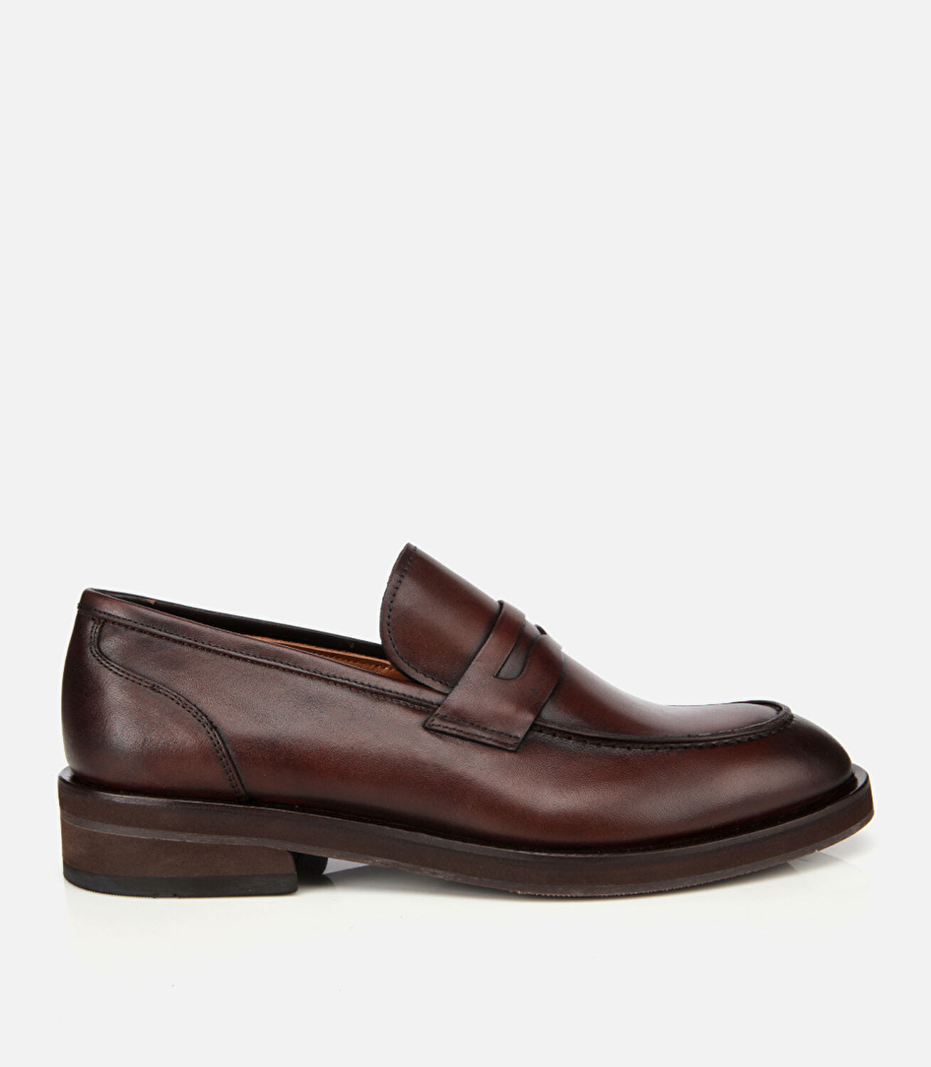 Erkek Deri Kahverengi Klasik Loafer Ayakkabı