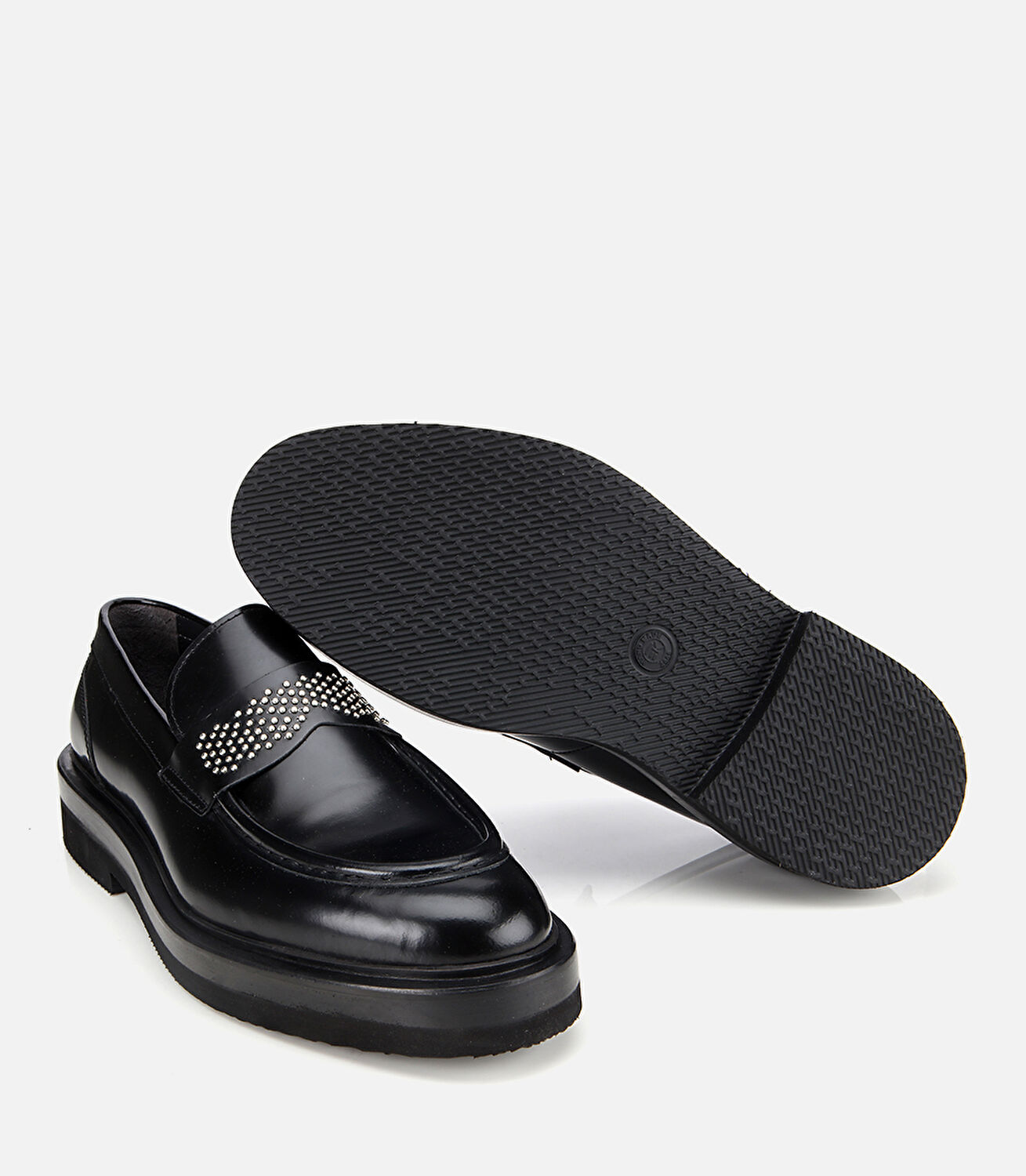 Erkek Açma Deri Taşlı Klasik Loafer