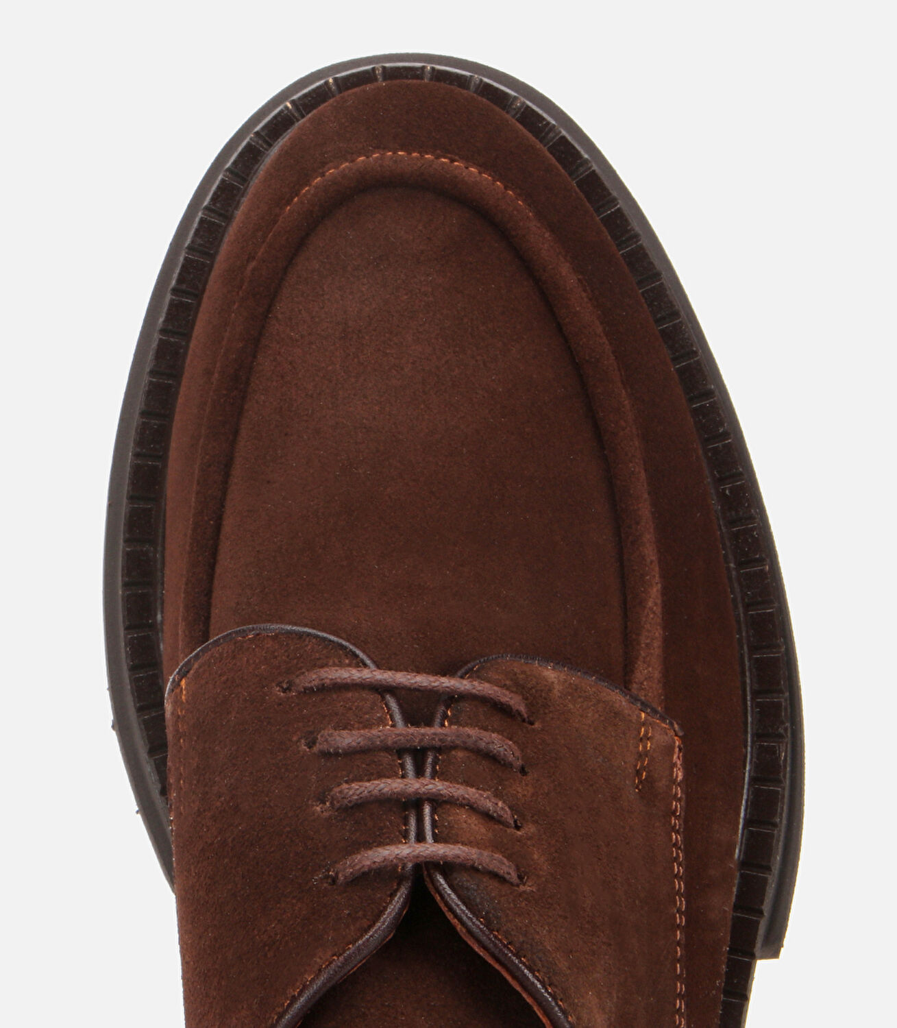 Erkek Süet Deri Kahverengi Kalın Tabanlı Günlük Ayakkabı