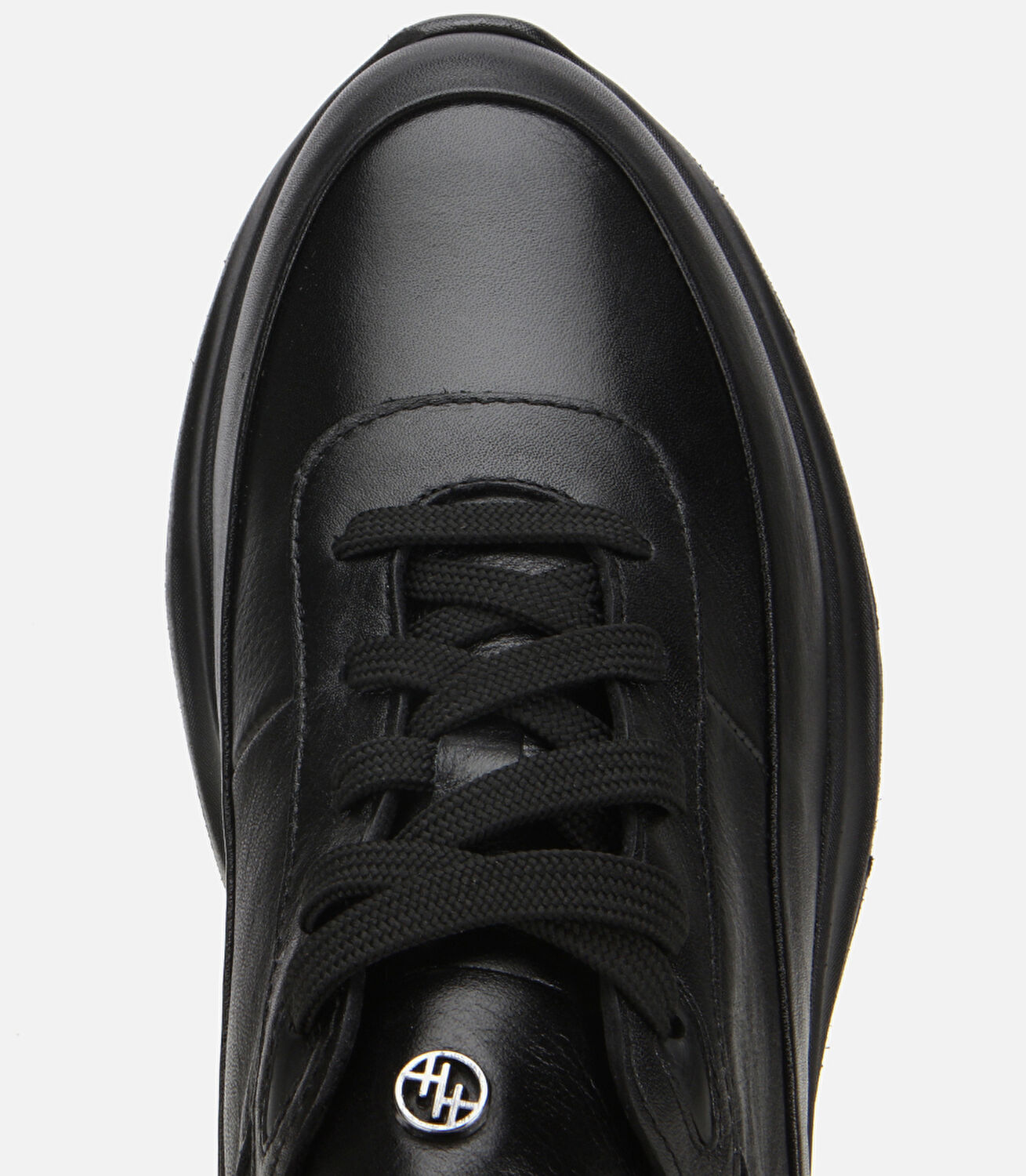 Erkek Deri Siyah Yumuşak Dokulu Yüksek Tabanlı Spor Ayakkabı