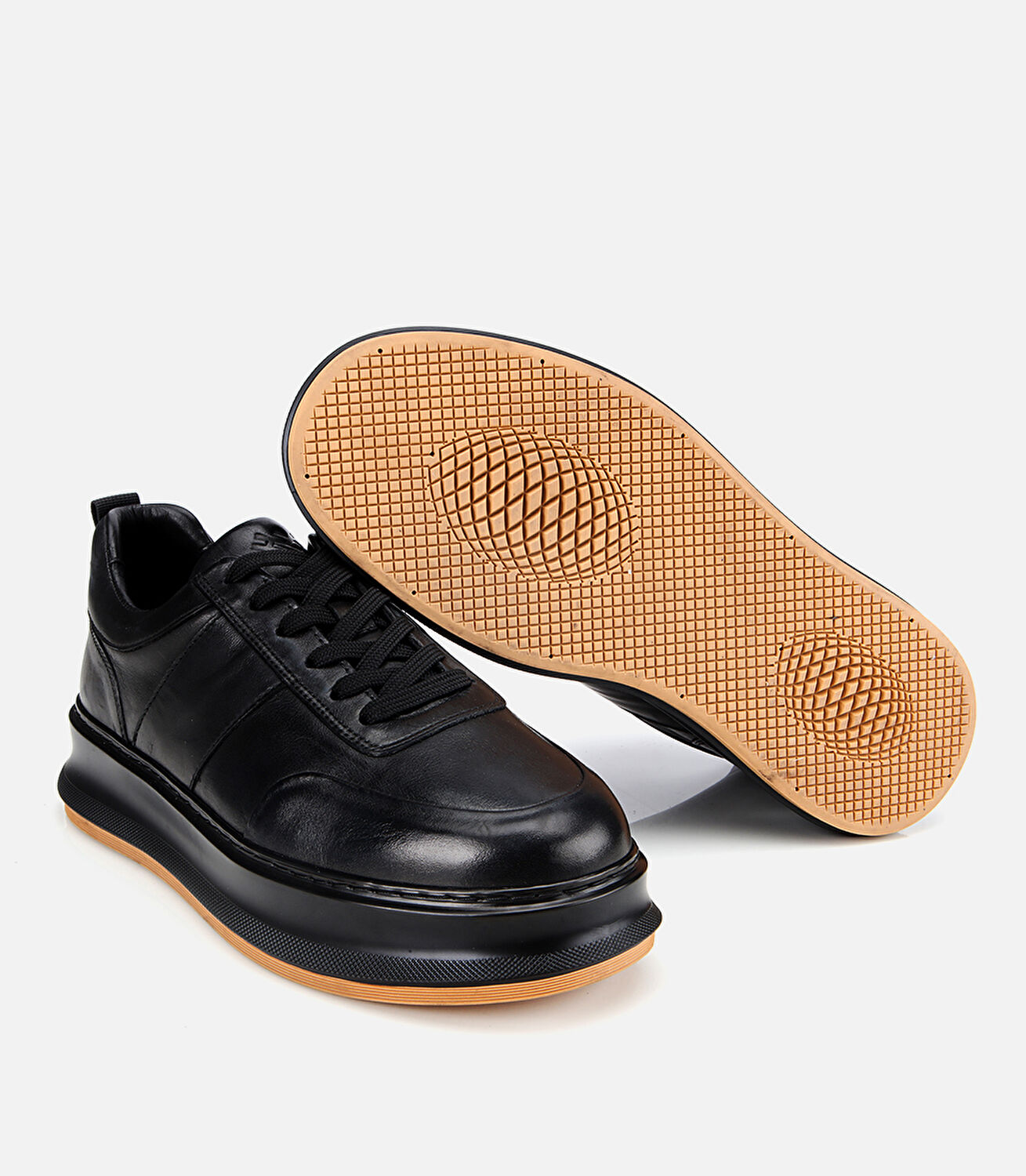 Erkek Deri Siyah Yumuşak Dokulu Günlük Ayakkabı