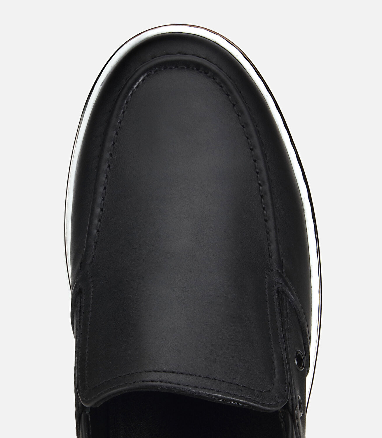 Erkek Deri Siyah Metal Detaylı Günlük Loafer