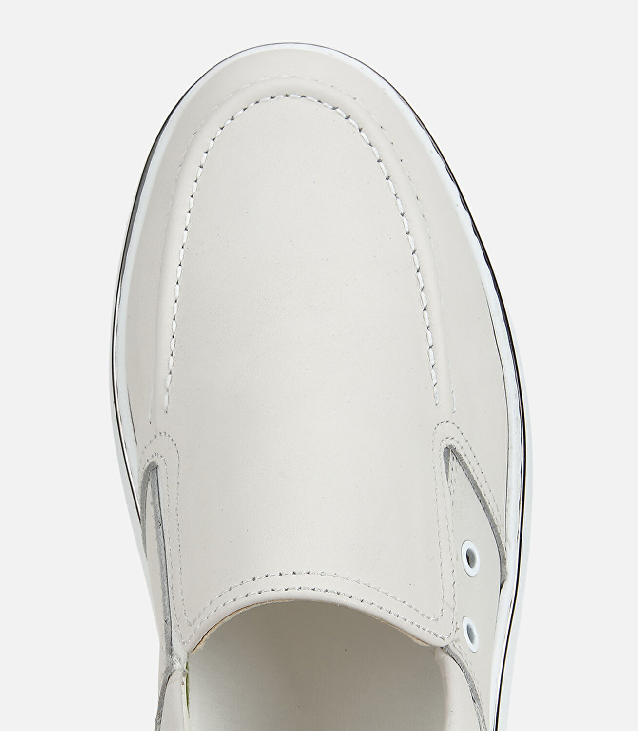 Erkek Deri Beyaz Metal Detaylı Günlük Loafer