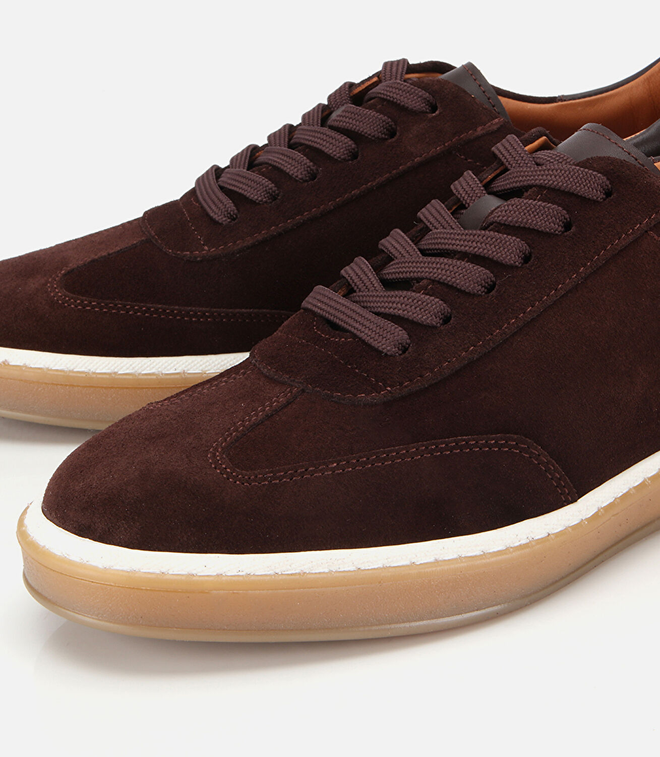Erkek Süet Deri Kahverengi Düz Günlük Ayakkabı