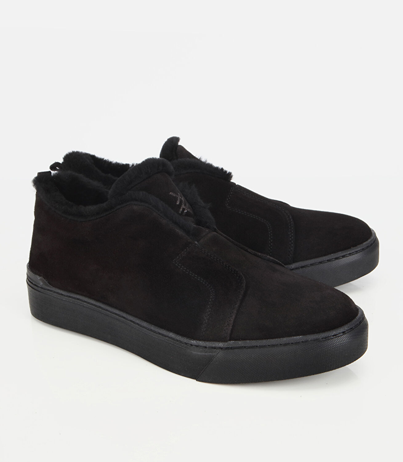 Erkek Süet Deri Siyah İçi Kürklü Günlük Ayakkabı