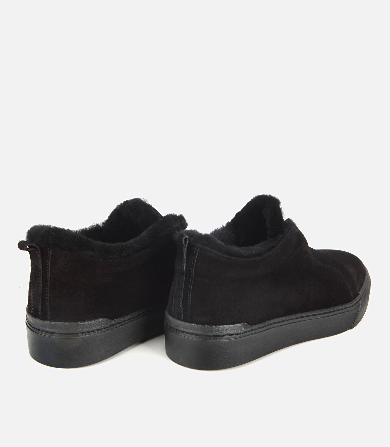 Erkek Süet Deri Siyah İçi Kürklü Günlük Ayakkabı