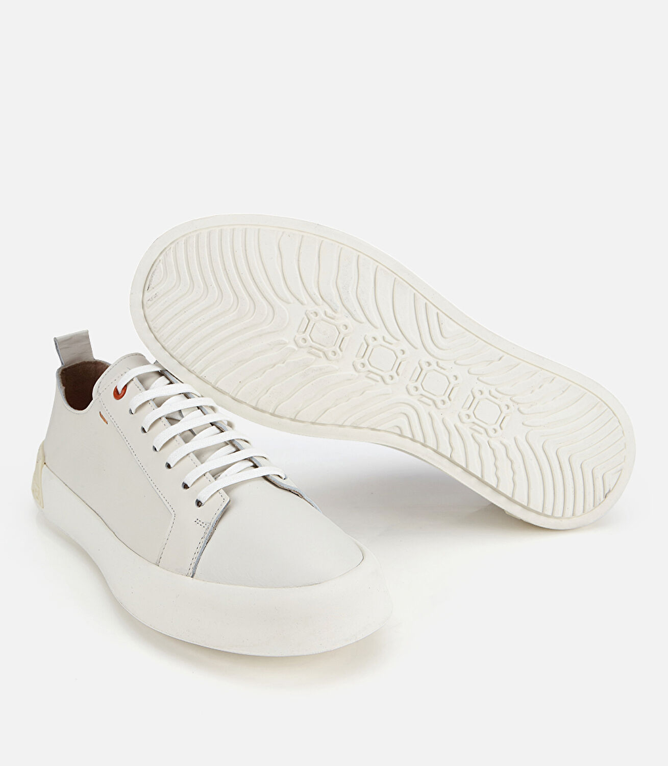 Erkek Deri Beyaz Yumuşak Dokulu Günlük Ayakkabı