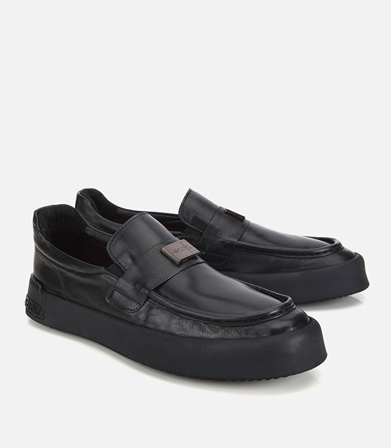 Erkek Deri Siyah Yumuşak Dokulu Hafif Tabanlı Günlük Loafer