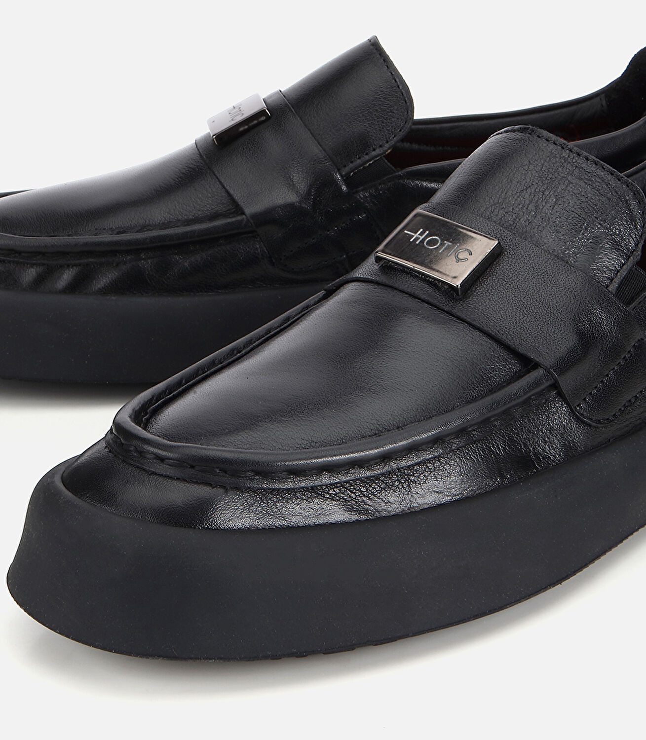 Erkek Deri Siyah Yumuşak Dokulu Hafif Tabanlı Günlük Loafer