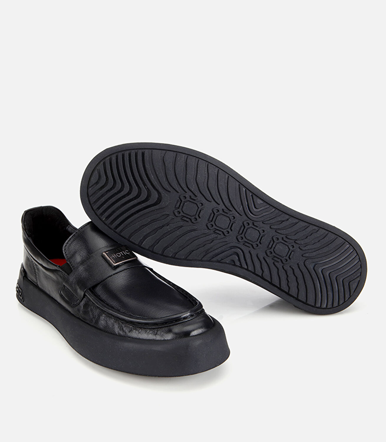 Erkek Deri Siyah Yumuşak Dokulu Hafif Tabanlı Günlük Loafer