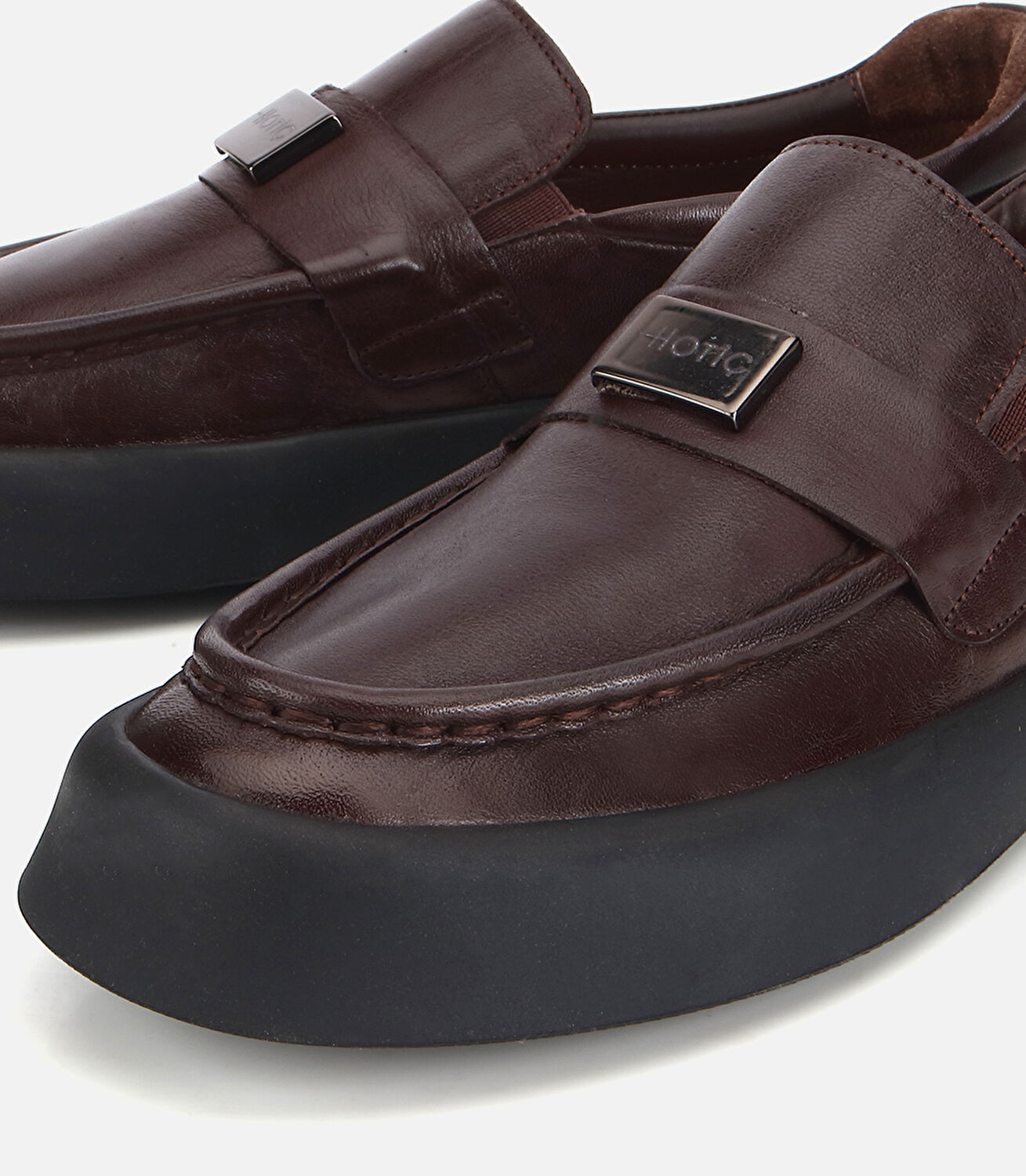 Erkek Deri Kahverengi Yumuşak Dokulu Hafif Tabanlı Günlük Loafer