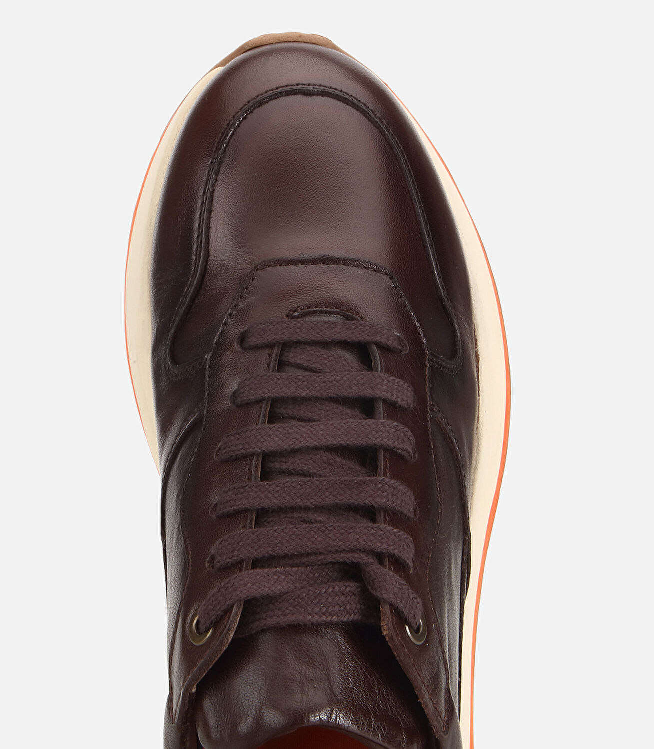 Erkek Deri Kahverengi Yüksek Tabanlı Spor Ayakkabı