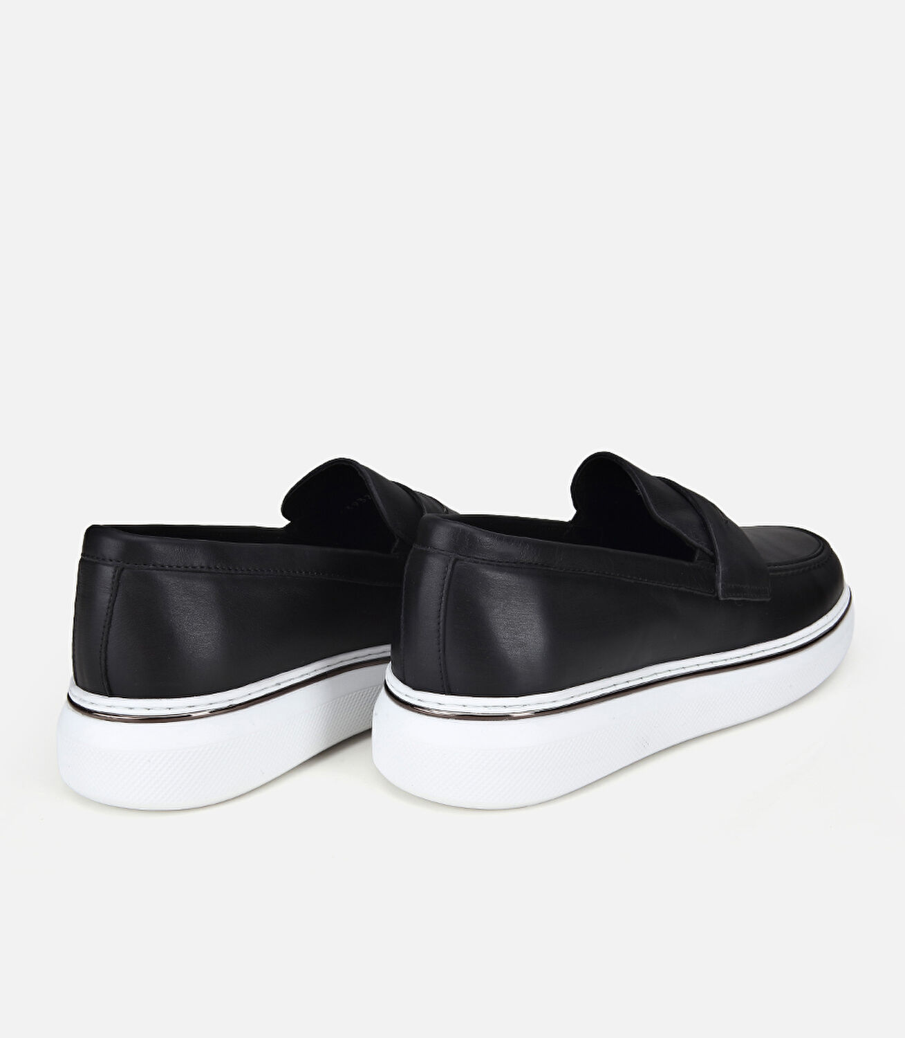 Erkek Deri Siyah Metal Toka Detaylı Günlük Loafer