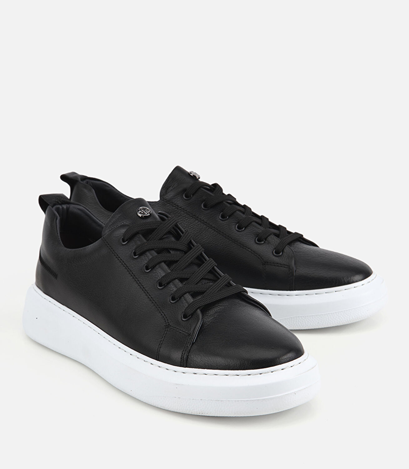 Erkek Deri Siyah Düz Günlük Ayakkabı