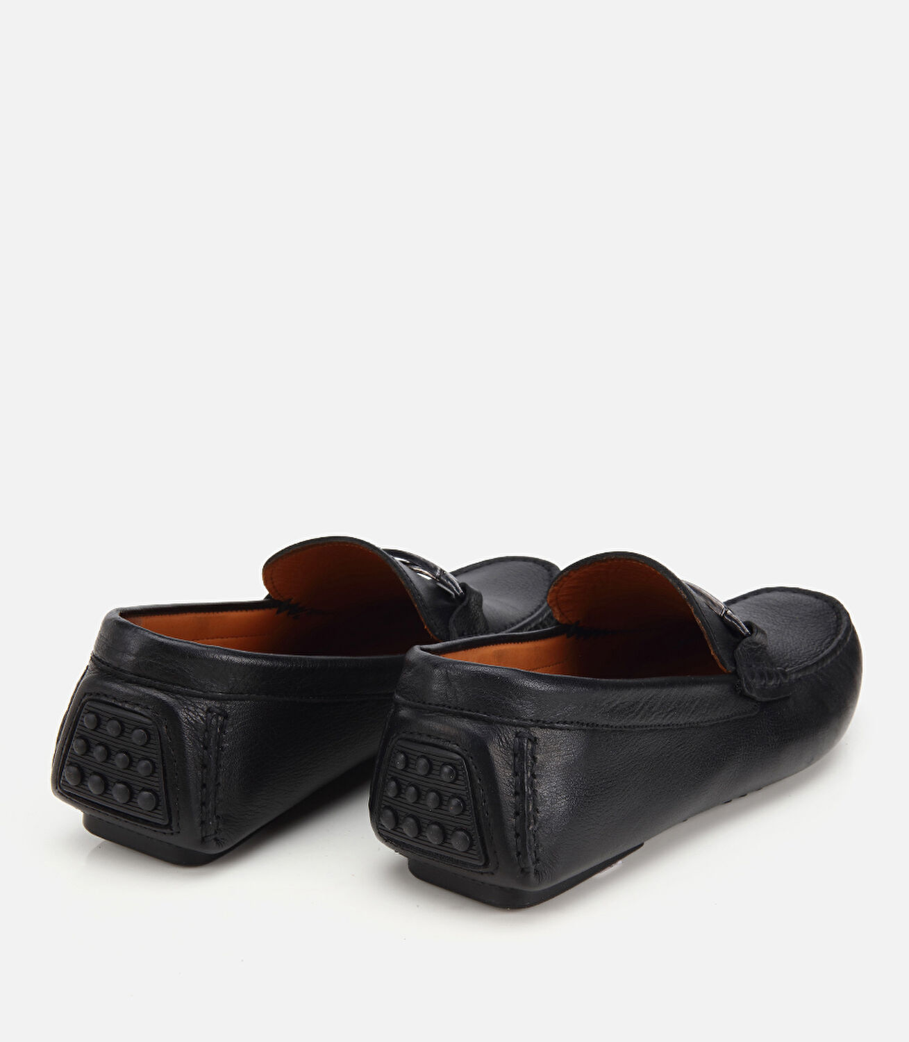 Erkek Deri Siyah Toka Detaylı Günlük Loafer