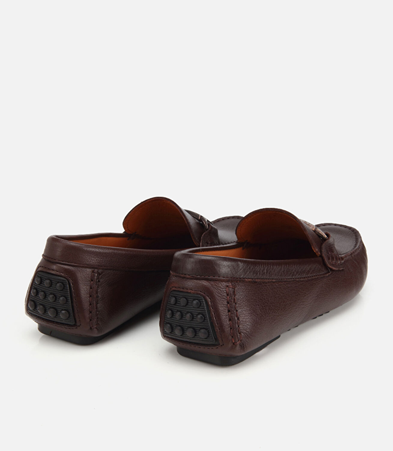 Erkek Deri Kahverengi Toka Detaylı Günlük Loafer