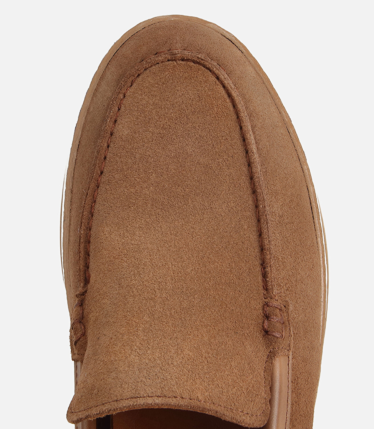 Erkek Süet Deri Taba Kalın Tabanlı Günlük Loafer