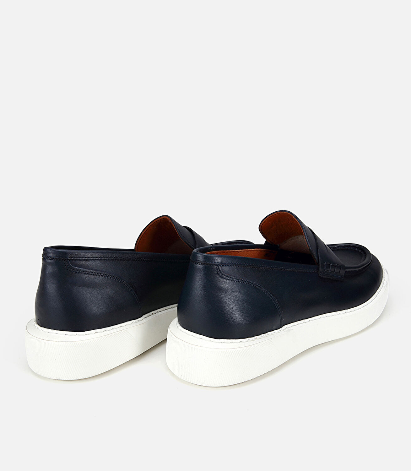Erkek  Deri Lacivert Kalın Tabanlı Günlük Loafer