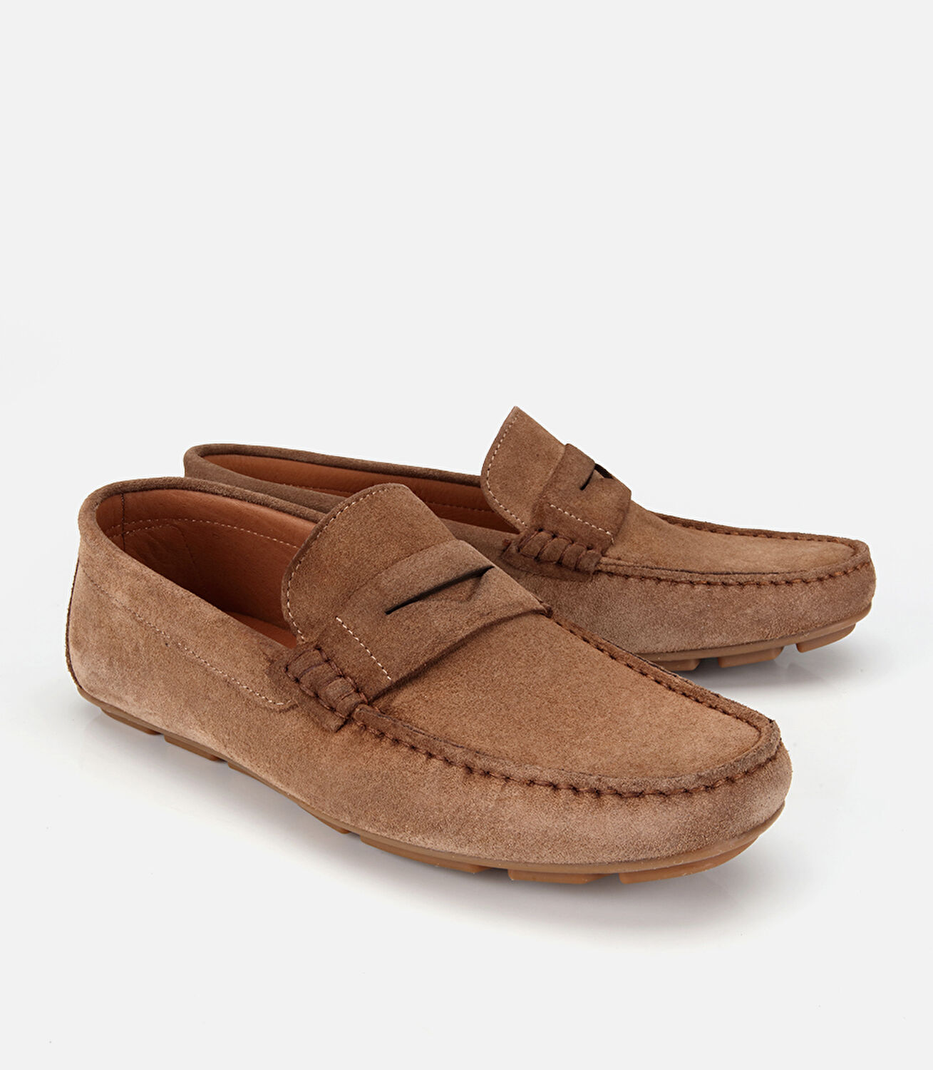 Erkek Süet Deri Açık Kahverengi Comfort  Günlük Loafer